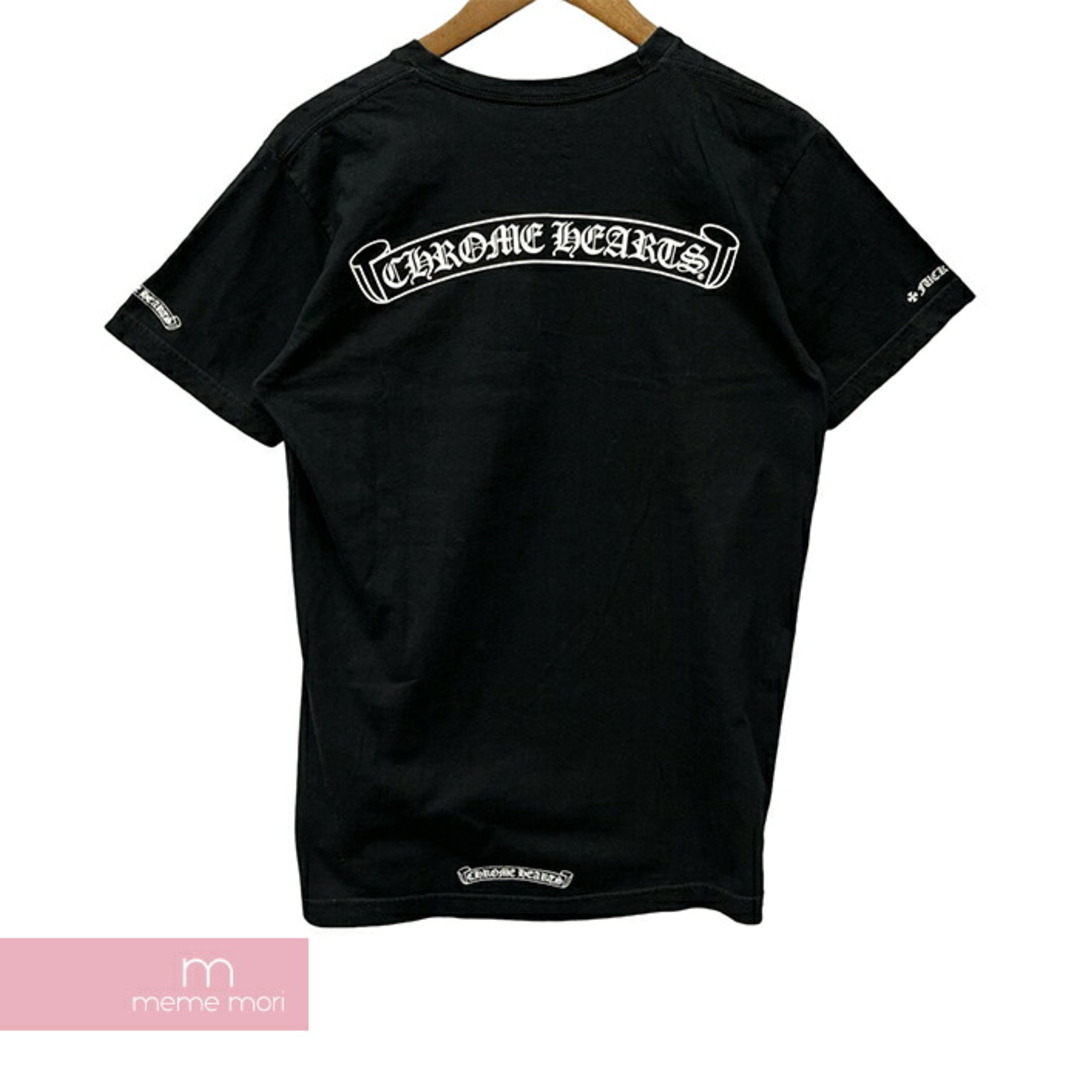 Chrome Hearts(クロムハーツ)のCHROME HEARTS Back Scroll Tee クロムハーツ バックスクロールプリントTシャツ 半袖カットソー ヴァーティカルロゴ ポケT 胸ロゴ ブラック×ホワイト サイズM 【240512】【中古-B】【me04】 メンズのトップス(Tシャツ/カットソー(半袖/袖なし))の商品写真