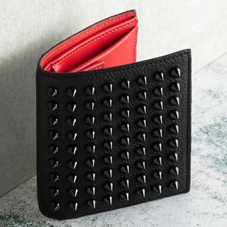 Christian Louboutin - クリスチャンルブタン/CHRISTIAN LOUBOUTIN 財布 メンズ PAROS 二つ折り財布 BLACK/BLACK  1165160-0001-CM53