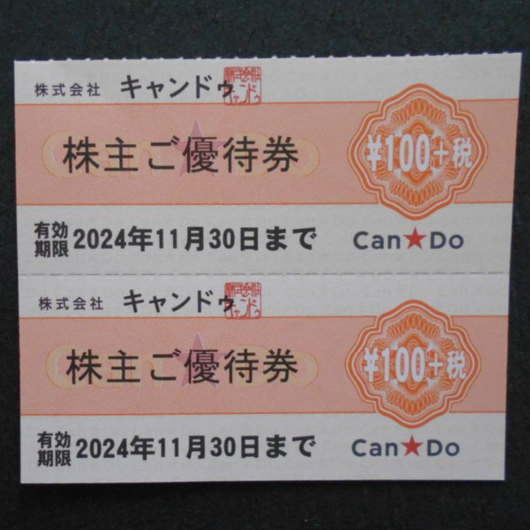 キャンドゥ2枚 チケットの優待券/割引券(ショッピング)の商品写真