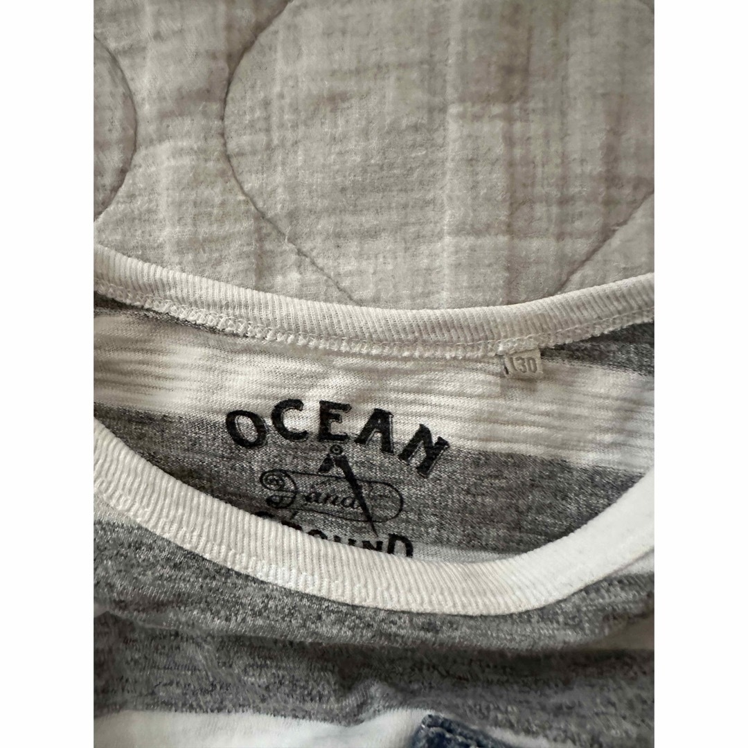 OCEAN&GROUND(オーシャンアンドグラウンド)の【ocean&ground】ボーダーTシャツ 130 キッズ/ベビー/マタニティのキッズ服男の子用(90cm~)(Tシャツ/カットソー)の商品写真