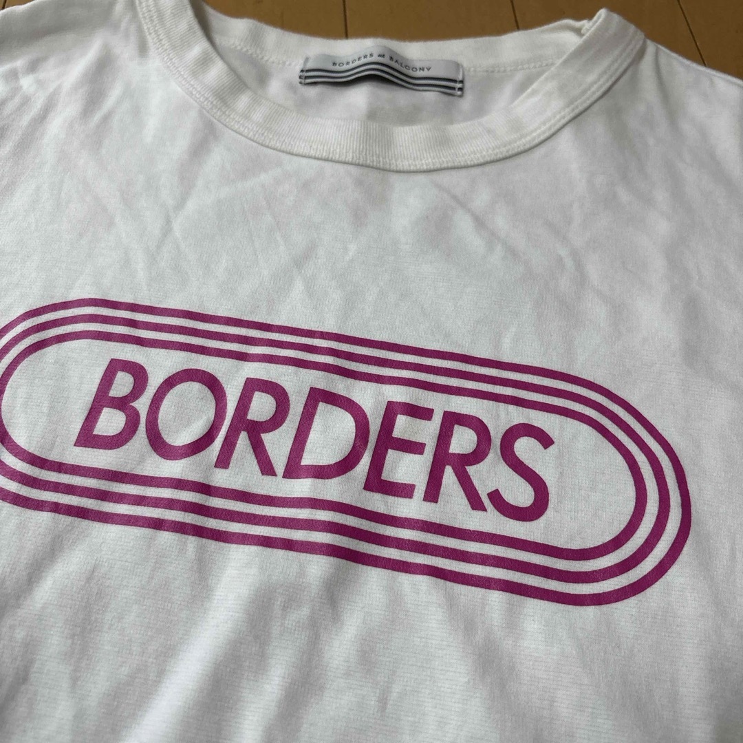 BORDERS at BALCONY - BORDERS at BALCONY ロゴTシャツ 38 白 BORDERS at BALCONY - BORDERS at BALCONY ロゴTシャツ 38 白