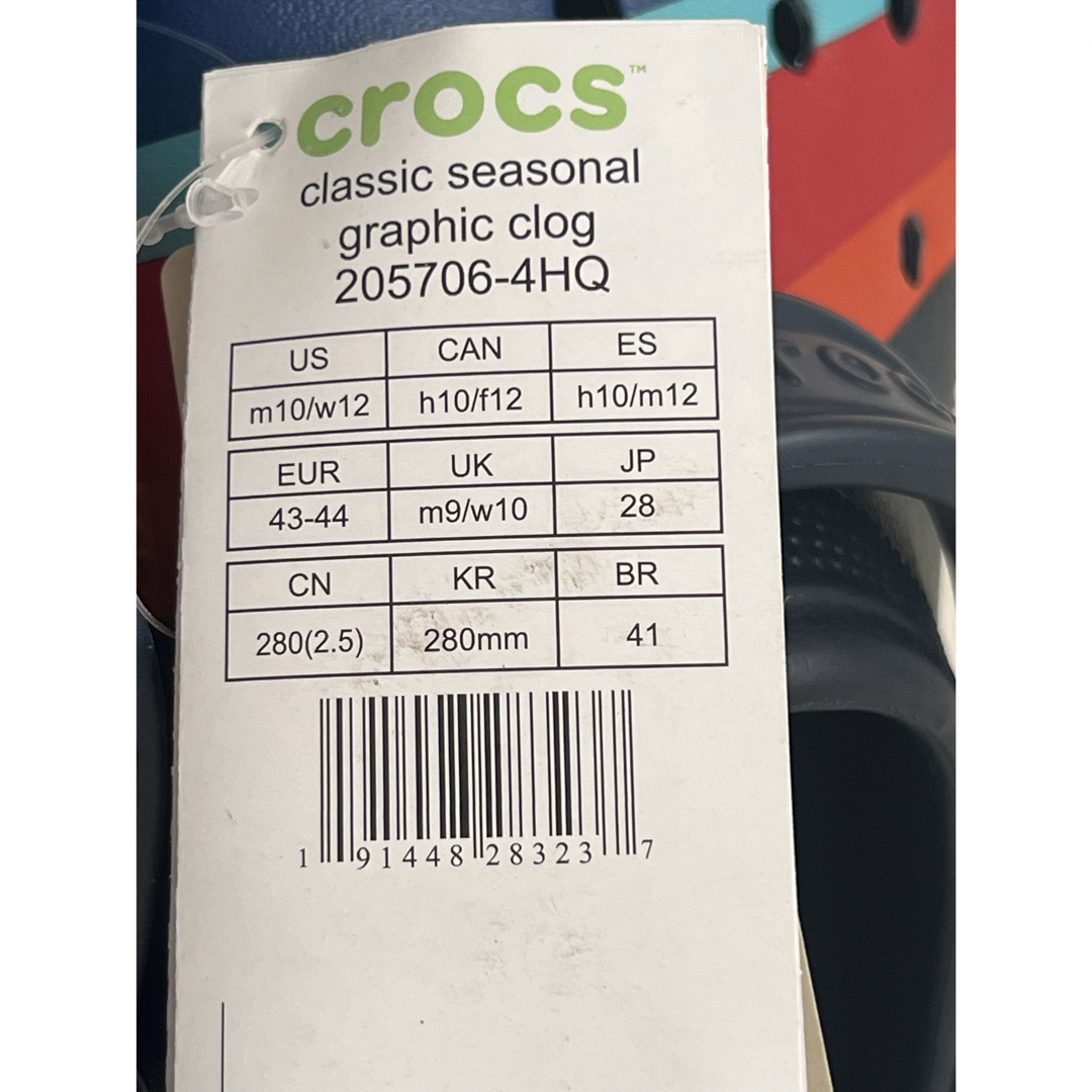 crocs(クロックス)の新品タグ付き 28cmクロックス グラフィックcrocs 系 メンズの靴/シューズ(サンダル)の商品写真