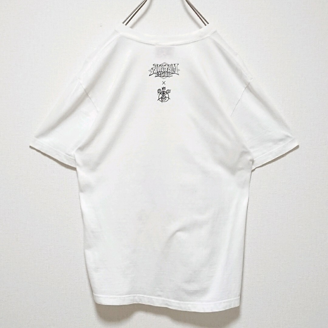 MISHKA(ミシカ)の希少 ミシカ エアジャム コラボ フロント プリント ホワイト 半袖 Tシャツ メンズのトップス(Tシャツ/カットソー(半袖/袖なし))の商品写真