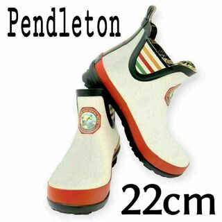 ペンドルトン(PENDLETON)の新品　ペンドルトン レディース レインブーツ 長靴 オフホワイト 白 22 S(レインブーツ/長靴)