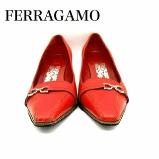 サルヴァトーレフェラガモ(Salvatore Ferragamo)のFERRAGAMO フェラガモ パンプス レッド 赤(ハイヒール/パンプス)