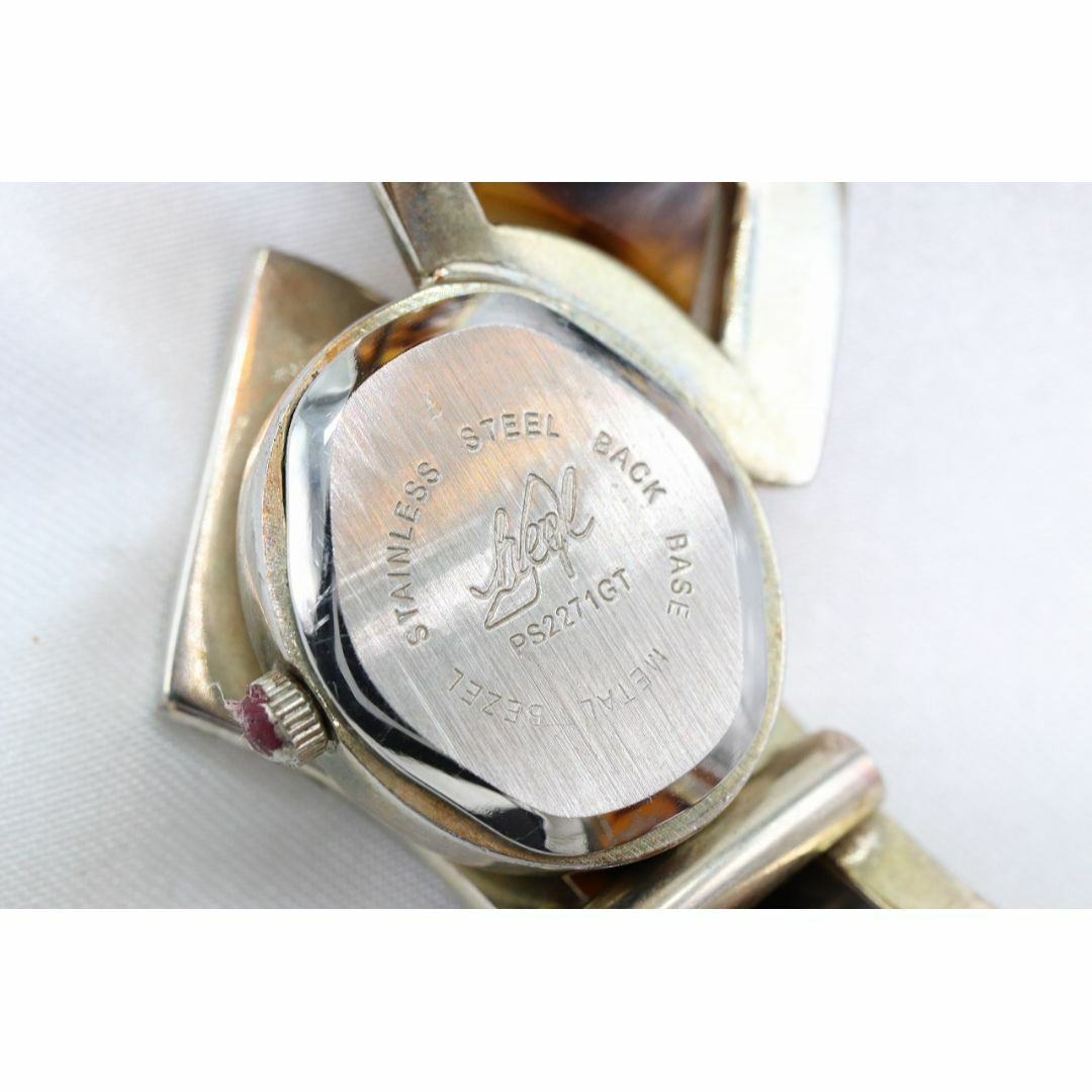 W143-18】動作品 電池交換済 heel ヒール べっ甲柄 バングル 腕時計 レディースのファッション小物(腕時計)の商品写真