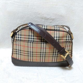 バーバリー(BURBERRY)のバーバリー　ショルダーバッグ　ノバチェック　シャドーホース　キャンパス　レザー(ショルダーバッグ)