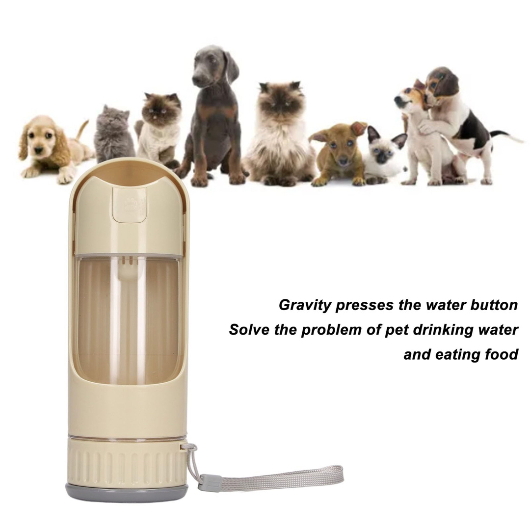 ⭐️ 犬用ウォーターボトル 2 in 1 ダブル漏れ防止 ポータブル  白 その他のペット用品(犬)の商品写真