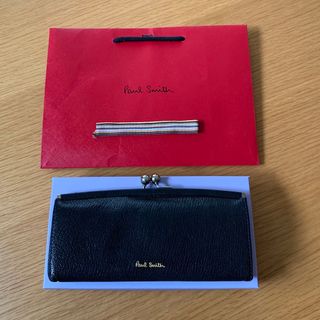 Paul Smith - Paul Smith さん 長財布 黒 レザー がま口財布