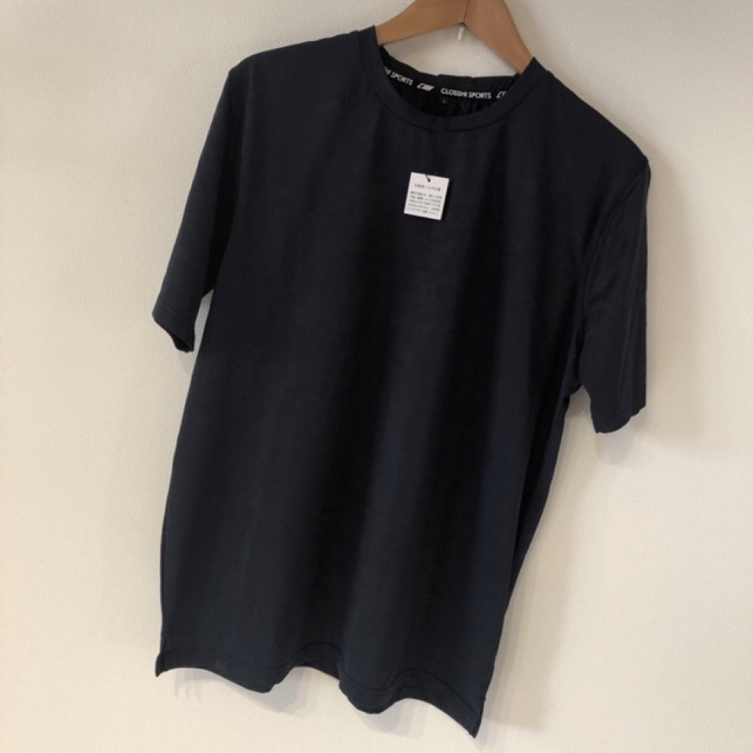 新品　ドライTシャツ　メンズL 紺 メンズのトップス(Tシャツ/カットソー(半袖/袖なし))の商品写真