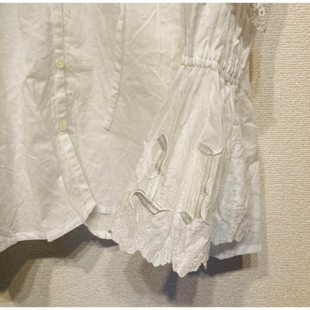 【タナカダイスケ】ホワイトラブブラウス white LOVE blouse レディースのトップス(シャツ/ブラウス(長袖/七分))の商品写真