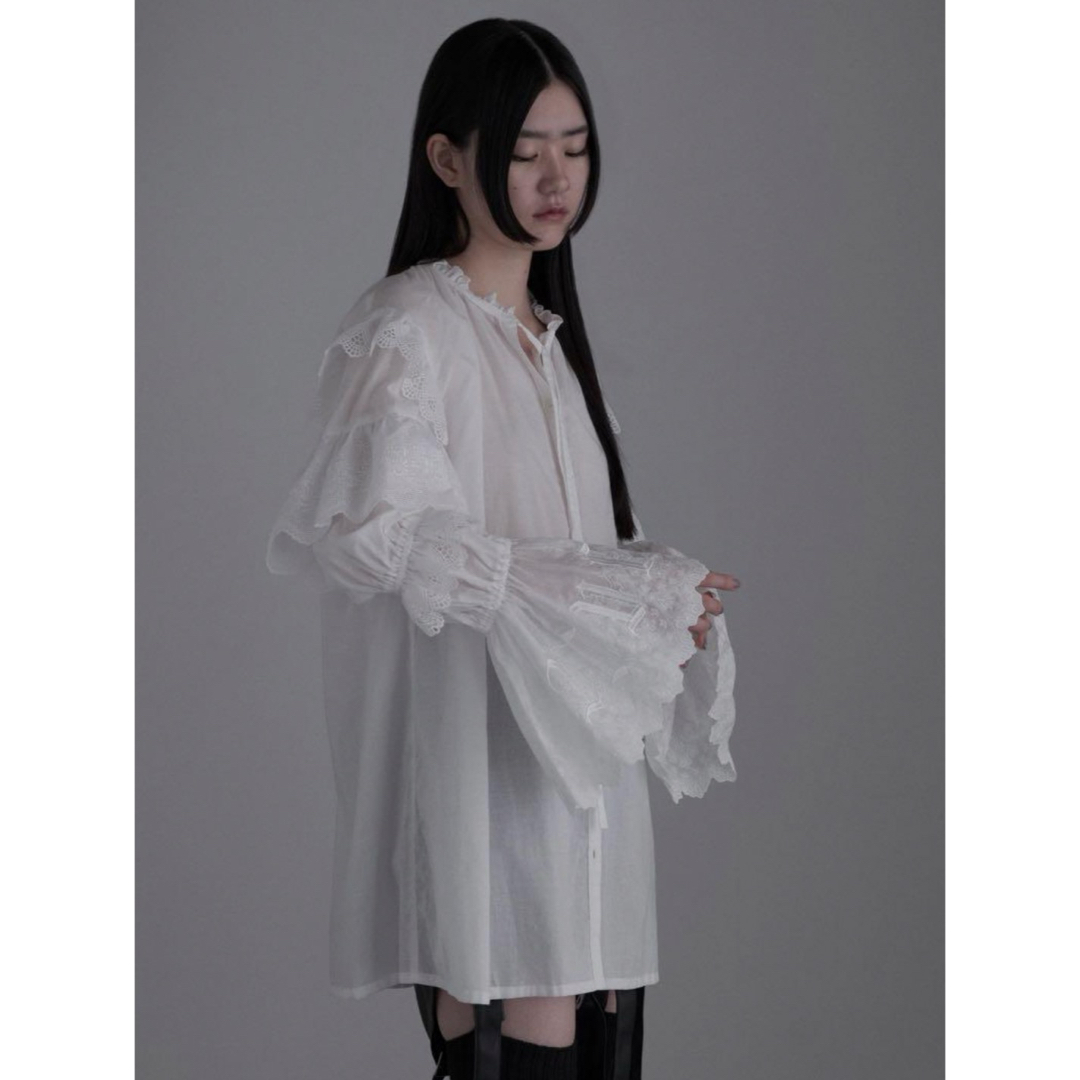 【タナカダイスケ】ホワイトラブブラウス white LOVE blouse レディースのトップス(シャツ/ブラウス(長袖/七分))の商品写真