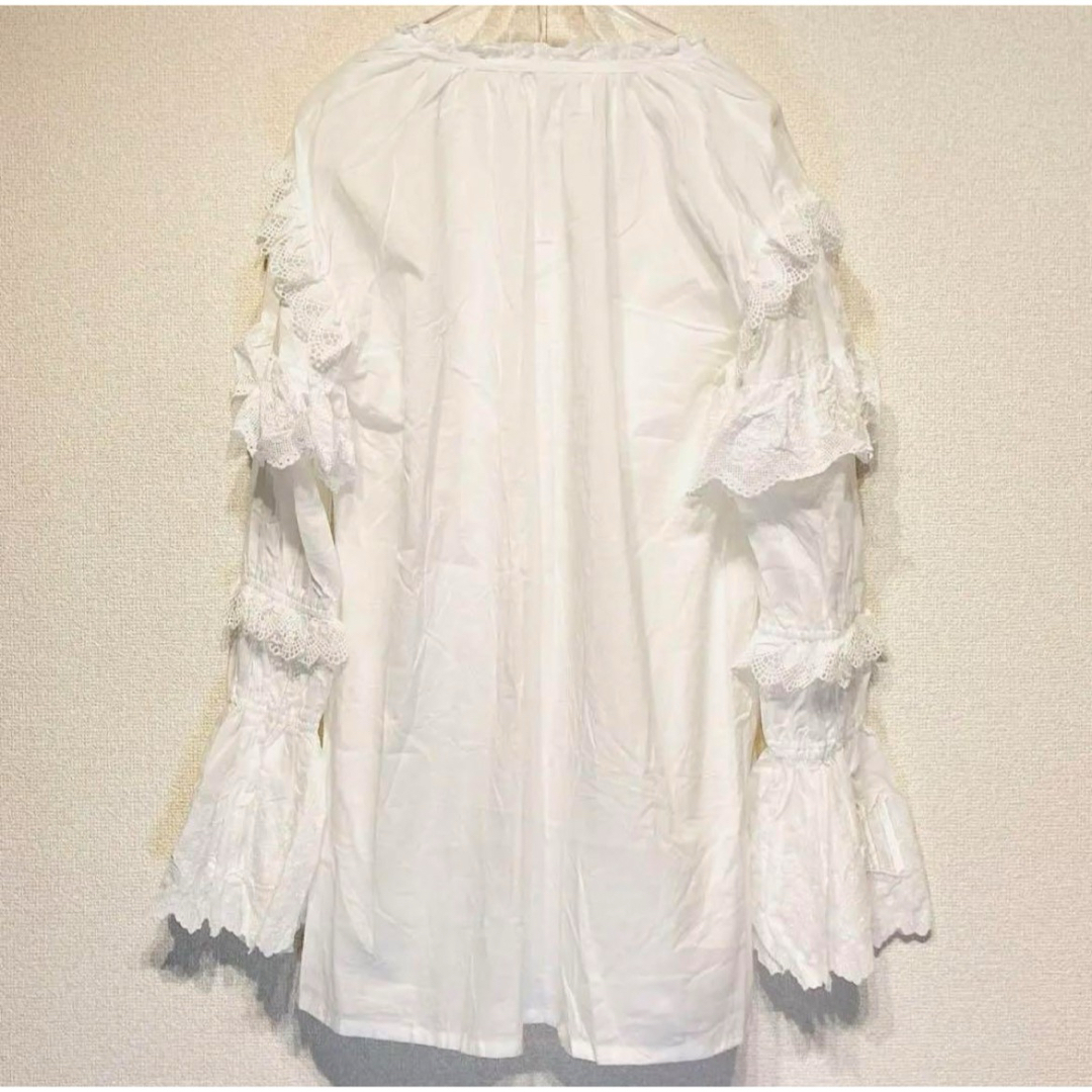 【タナカダイスケ】ホワイトラブブラウス white LOVE blouse レディースのトップス(シャツ/ブラウス(長袖/七分))の商品写真