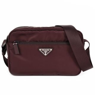 プラダ(PRADA)のプラダ PRADA VELA ショルダーバッグ ナイロン 1BC167 ボルドー ロゴ【中古】(ハンドバッグ)