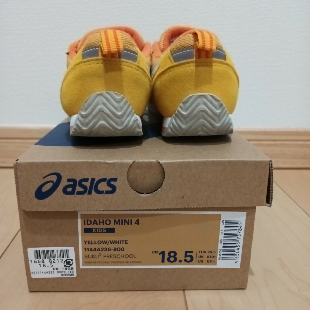 アシックス18.5センチ キッズ/ベビー/マタニティのキッズ靴/シューズ(15cm~)(スニーカー)の商品写真