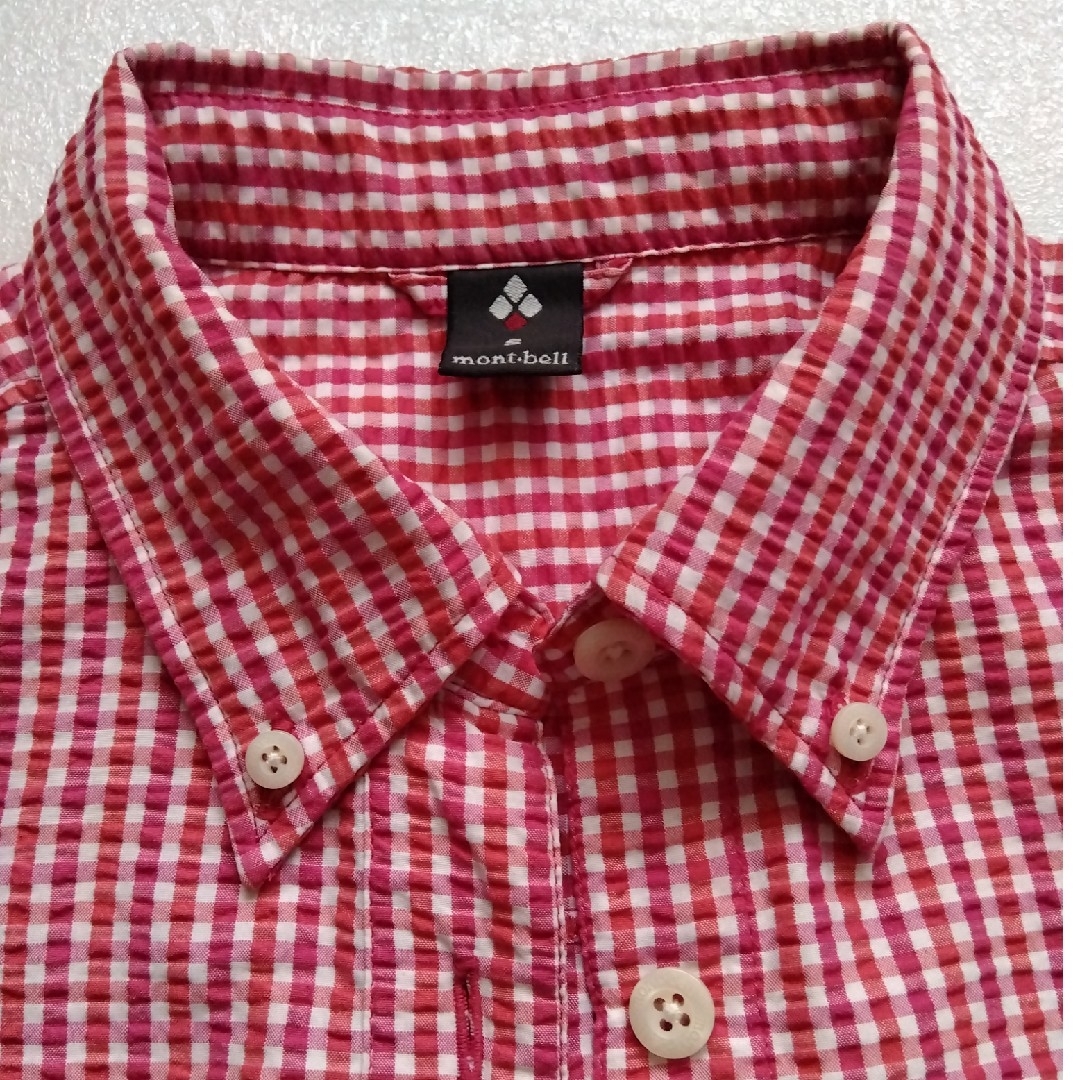 mont bell(モンベル)のモンベルシャツ赤 レディースのトップス(シャツ/ブラウス(半袖/袖なし))の商品写真