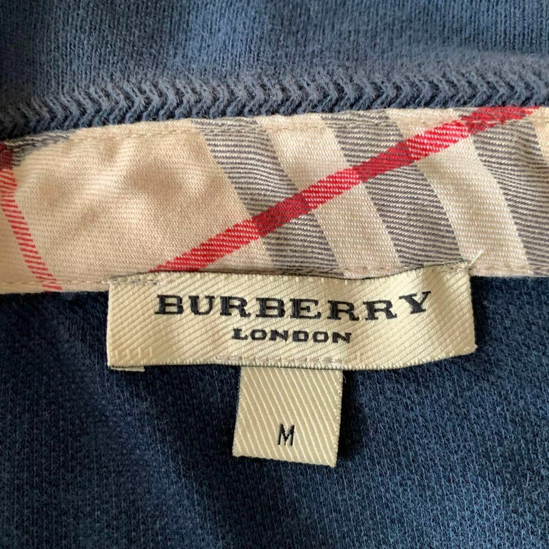 BURBERRY(バーバリー)のバーバリー ロンドン 半袖 ポロシャツ メンズ M ネイビー ノバチェック メンズのトップス(ポロシャツ)の商品写真