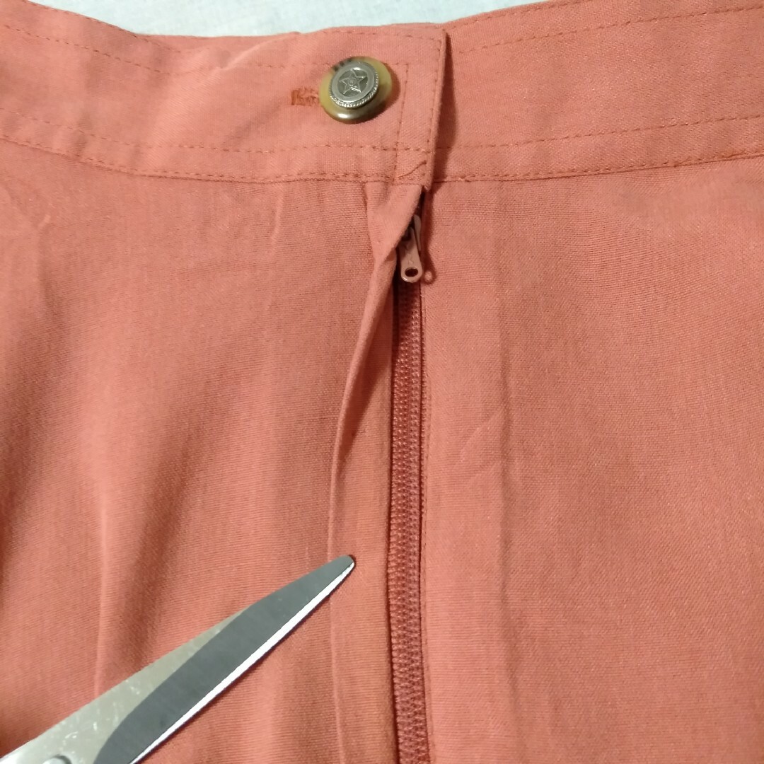 【jasmi フレアスカート S シルク 絹 ジッパー ショートパンツ付A720 レディースのスカート(ロングスカート)の商品写真