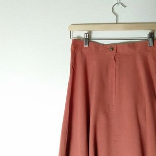 【jasmi フレアスカート S シルク 絹 ジッパー ショートパンツ付A720(ロングスカート)