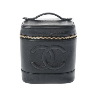 シャネル(CHANEL)のシャネル  縦型バニティ ハンドバッグ 黒(ハンドバッグ)