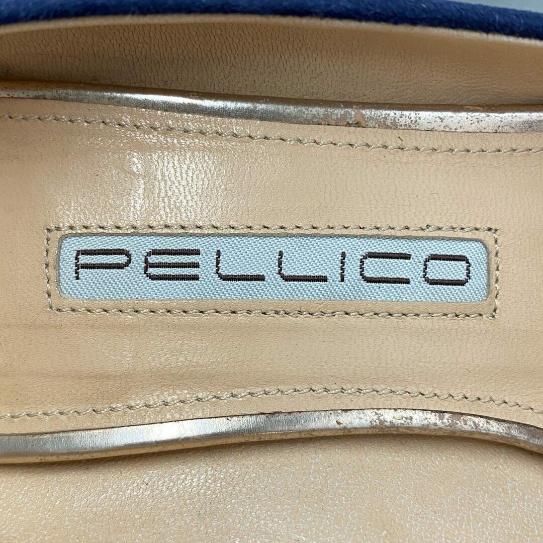 PELLICO(ペリーコ)の2e13 PELLICO ペリーコ スエードレザー ヒールパンプス 35 ネイビー シューズ イタリア製 レディースの靴/シューズ(ハイヒール/パンプス)の商品写真