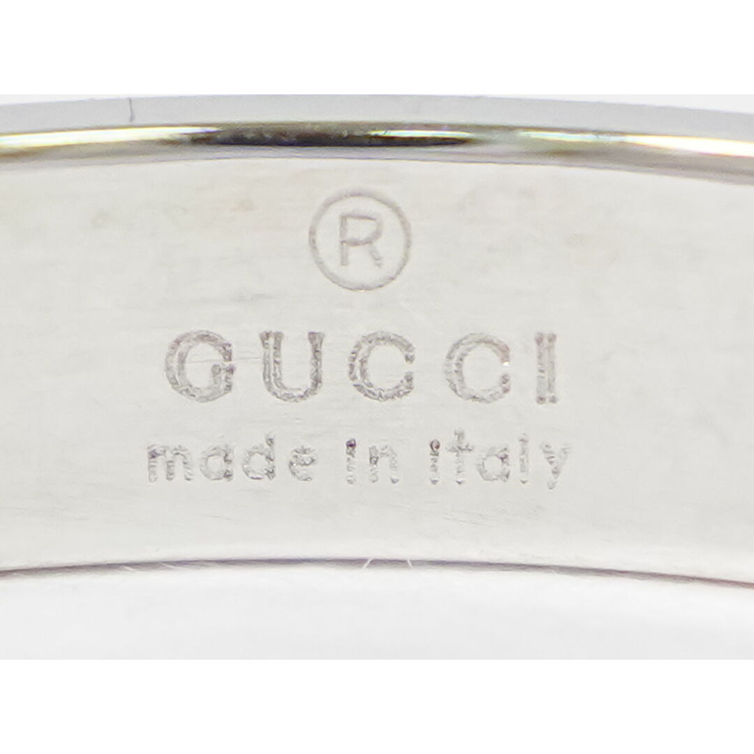 Gucci(グッチ)の本物 グッチ GUCCI アイコン 750 WG ワイド リング 指輪 22 21号 ホワイトゴールド Icon アクセサリー ジュエリー 中古 レディースのアクセサリー(リング(指輪))の商品写真
