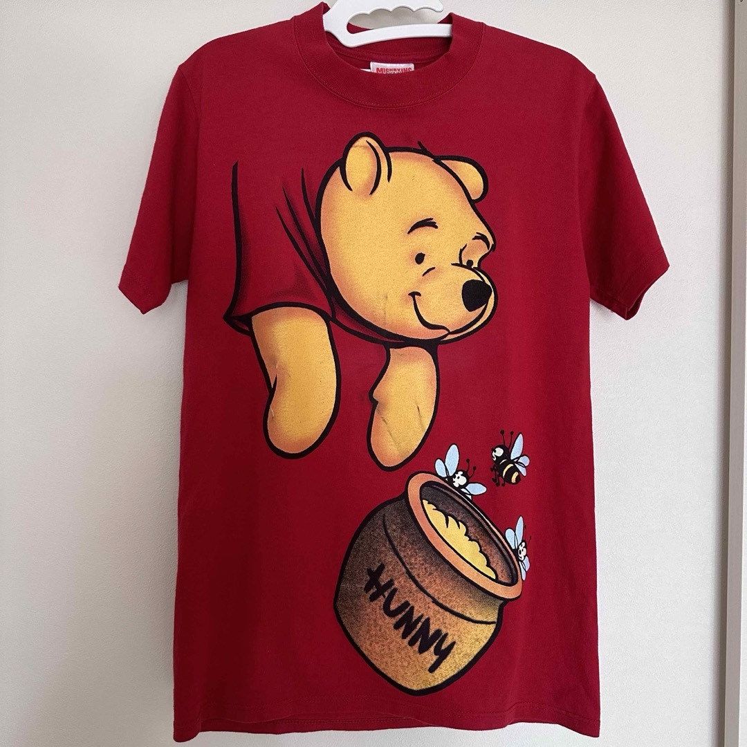 Disney(ディズニー)のディズニー　くまのプーさん　Tシャツ　ヴィンテージ　s 90年代　赤　半袖 レディースのトップス(Tシャツ(半袖/袖なし))の商品写真