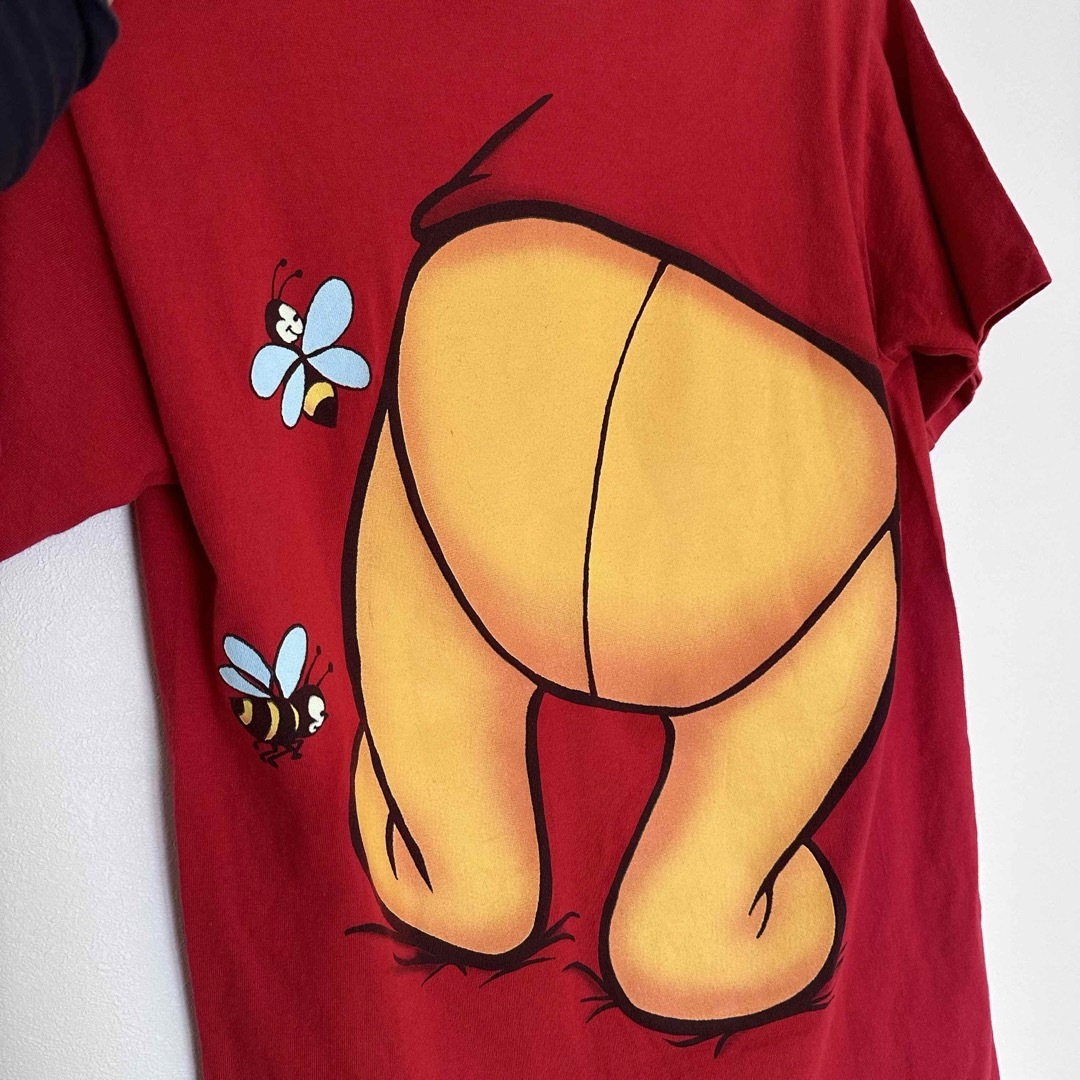 Disney(ディズニー)のディズニー　くまのプーさん　Tシャツ　ヴィンテージ　s 90年代　赤　半袖 レディースのトップス(Tシャツ(半袖/袖なし))の商品写真