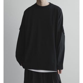 loose drop shoulder layered long Tee(Tシャツ/カットソー(七分/長袖))