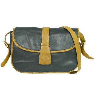 セリーヌ(celine)の本物 セリーヌ CELINE レザー ショルダーバッグ ポシェット ブラック ブラウン バッグ 中古(ショルダーバッグ)