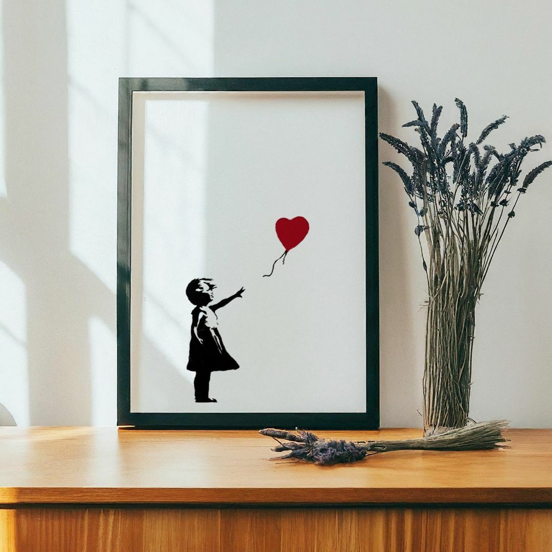FB018-バンクシー Banksy A4サイズ 額装フレーム付 模写の通販 FB018-バンクシー Banksy A4サイズ 額装フレーム付 模写の通販