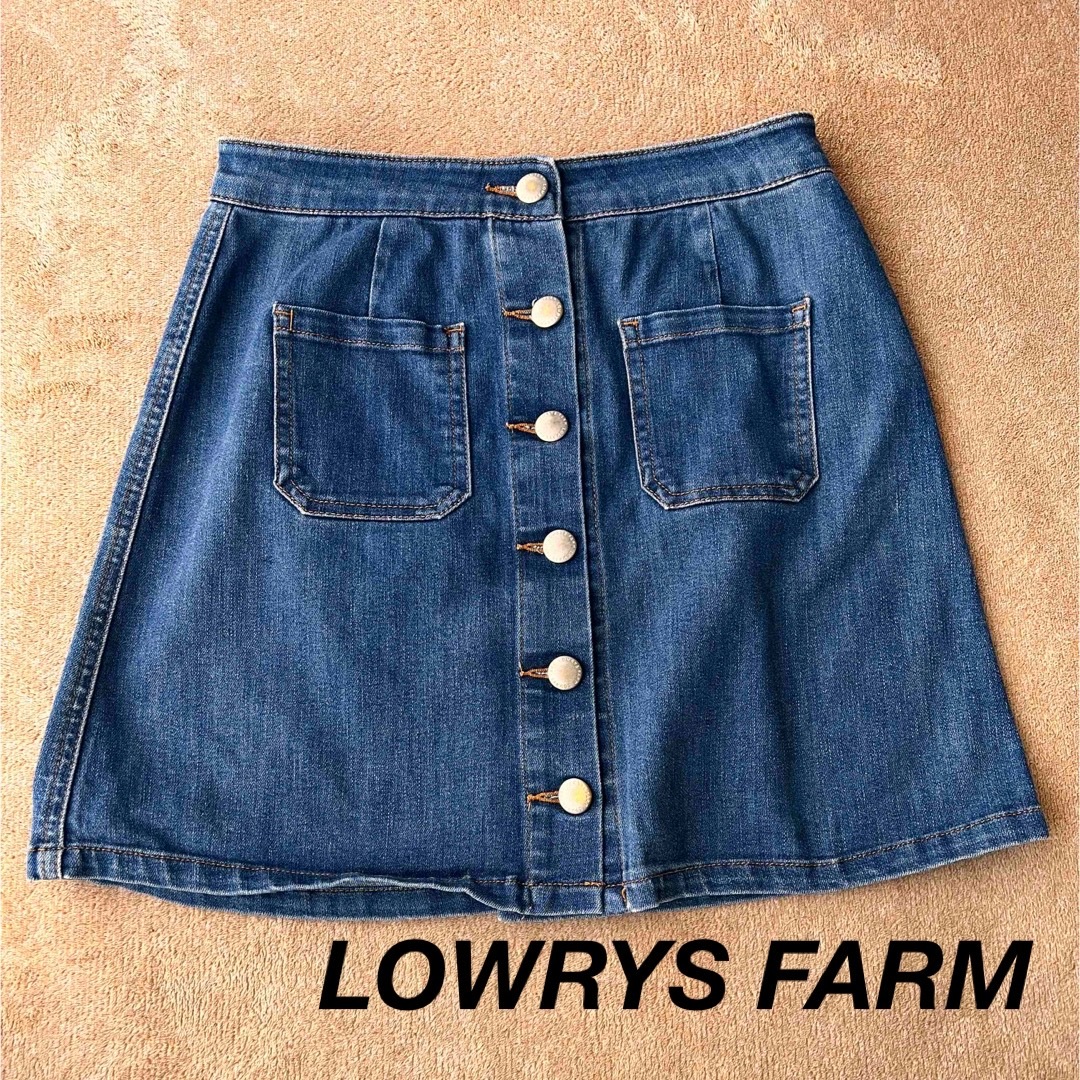 LOWRYS FARM(ローリーズファーム)の【ローリーズファーム】レディース　ラップデニムスカート　ボタン レディースのスカート(ミニスカート)の商品写真