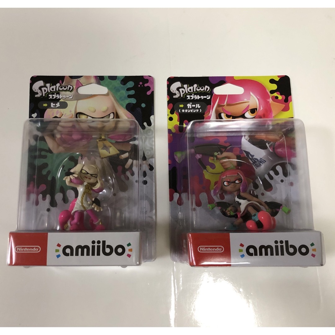 Nintendo Switch(ニンテンドースイッチ)のamiibo アミーボ 2体セット ヒメ ガール ネオンピンク エンタメ/ホビーのおもちゃ/ぬいぐるみ(キャラクターグッズ)の商品写真