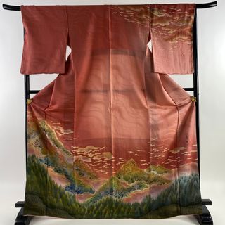 訪問着 身丈171cm 裄丈68cm 正絹 美品 逸品 【中古】(着物)