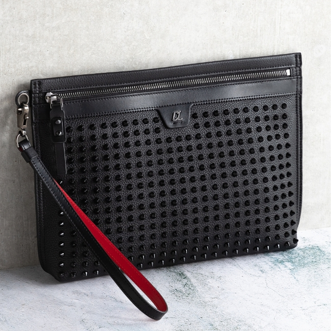 Christian Louboutin(クリスチャンルブタン)のクリスチャンルブタン/CHRISTIAN LOUBOUTIN バッグ メンズ CITYPOUCH クラッチバッグ BLACK/BLACK  1225143-0001-CM53 _0410ff メンズのバッグ(セカンドバッグ/クラッチバッグ)の商品写真