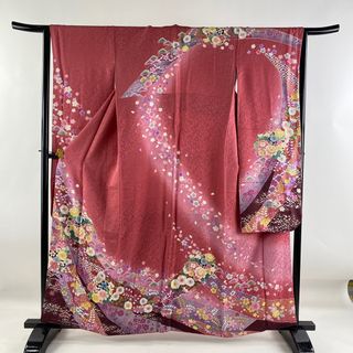 振袖 身丈160cm 裄丈65cm 正絹 美品 逸品 【中古】(着物)