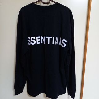 エスエッセンシャルズ(S.ESSENTIALS)のEssentials 　Sサイズ　背中反射　 長袖 Tシャツ　ブラック人気(Tシャツ/カットソー(七分/長袖))