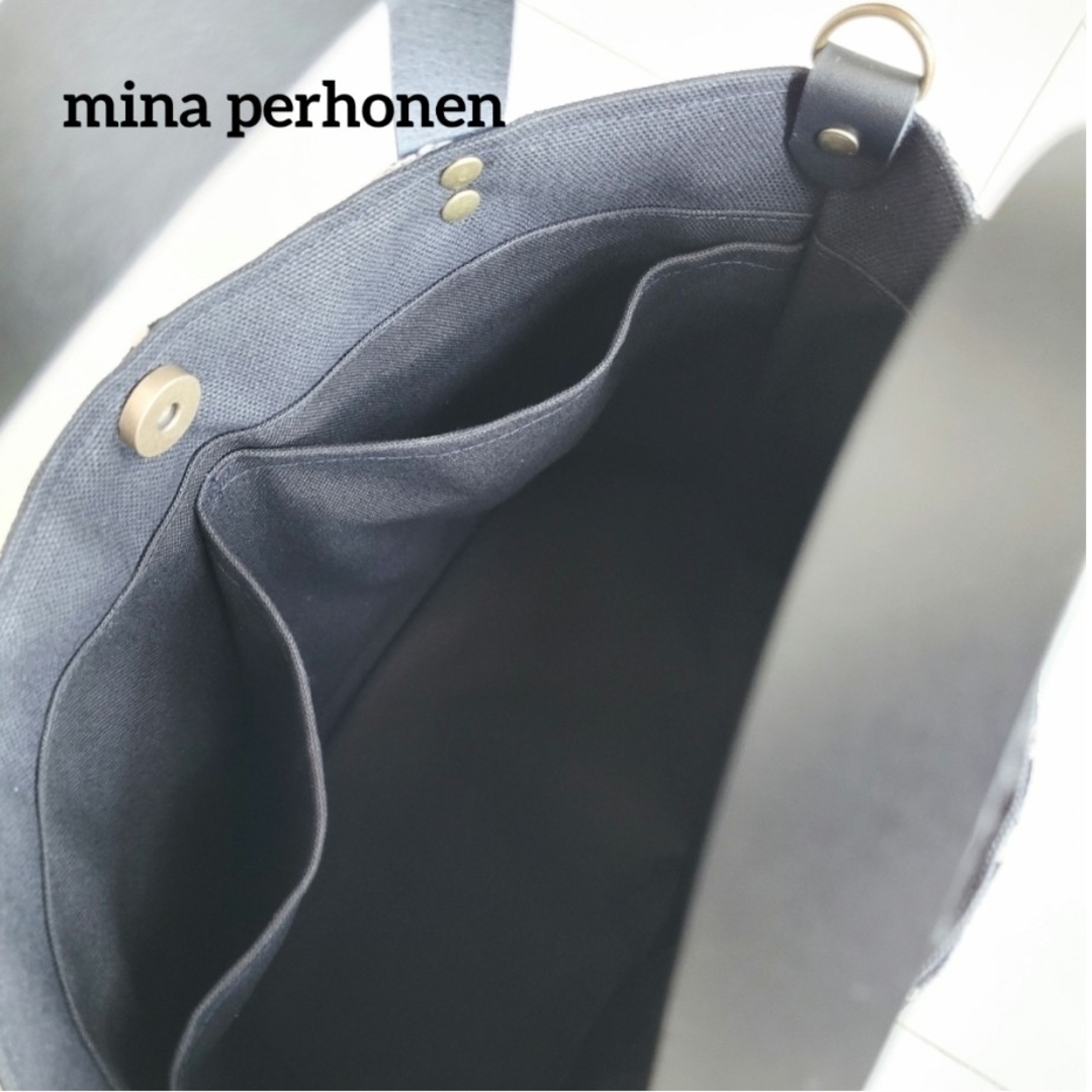 mina perhonen(ミナペルホネン)のまさ様ご専用★ミナペルホネン　楕円トートバック ハンドメイドのファッション小物(バッグ)の商品写真