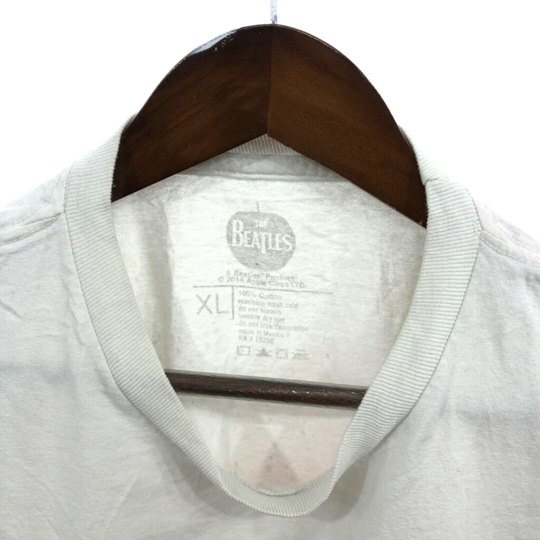 THE BEATLES ザ・ビートルズ 半袖Ｔシャツ バンドT ホワイト (メンズ XL) 中古 古着 Q6435 メンズのトップス(Tシャツ/カットソー(半袖/袖なし))の商品写真