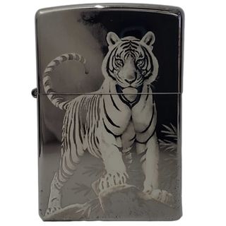 ZIPPO ジッポー 虎 ガンメタリック 中古美品 喫煙具 ライター タバコグッズ タイガー 32404K362