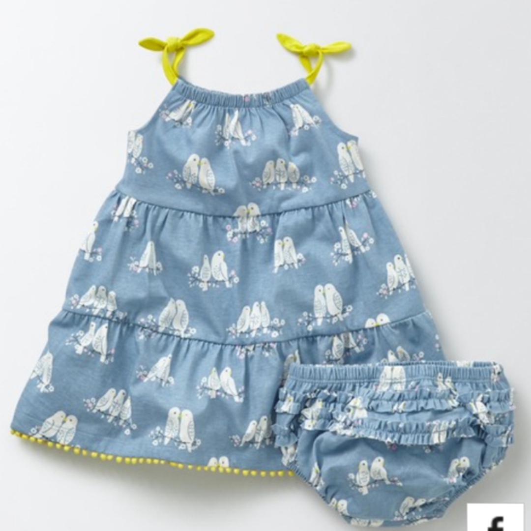 Boden(ボーデン)の美品 BabyBoden ベビーボーデン キャミソール ワンピース 90小鳥柄 キッズ/ベビー/マタニティのキッズ服女の子用(90cm~)(ワンピース)の商品写真