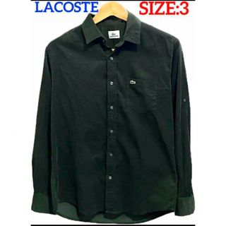 LACOSTE - ラコステ　コーデュロイ　シャツ　カーキ　オリーブ　LACOSTE