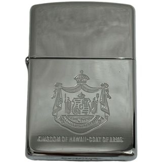 Zippo ジッポー KINGDOM HAWAII キングダム ハワイ COAT SOLID BRASS 未使用品 喫煙具 ライター たばこ シルバー 32404K366