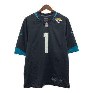 ナイキ(NIKE)のNIKE ナイキ NFL ジャクソンビル・ジャガーズ ゲームシャツ ユニフォーム アメフト ブラック (メンズ M) 中古 古着 Q6442(その他)