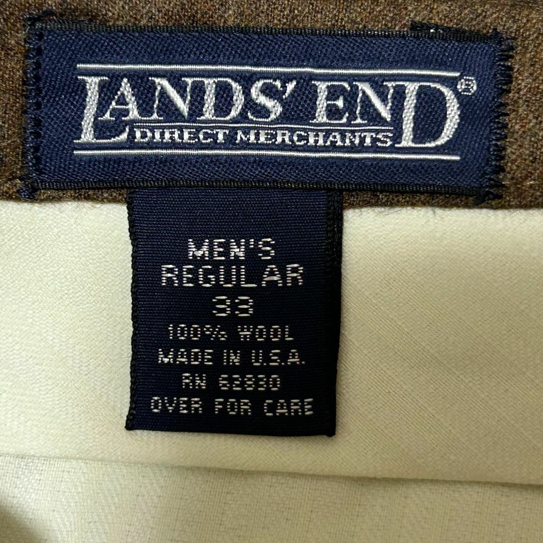 LANDS’END(ランズエンド)の【超美品】ランズエンド スラックス 33 ブラウン ウール ✓3981 メンズのパンツ(スラックス)の商品写真