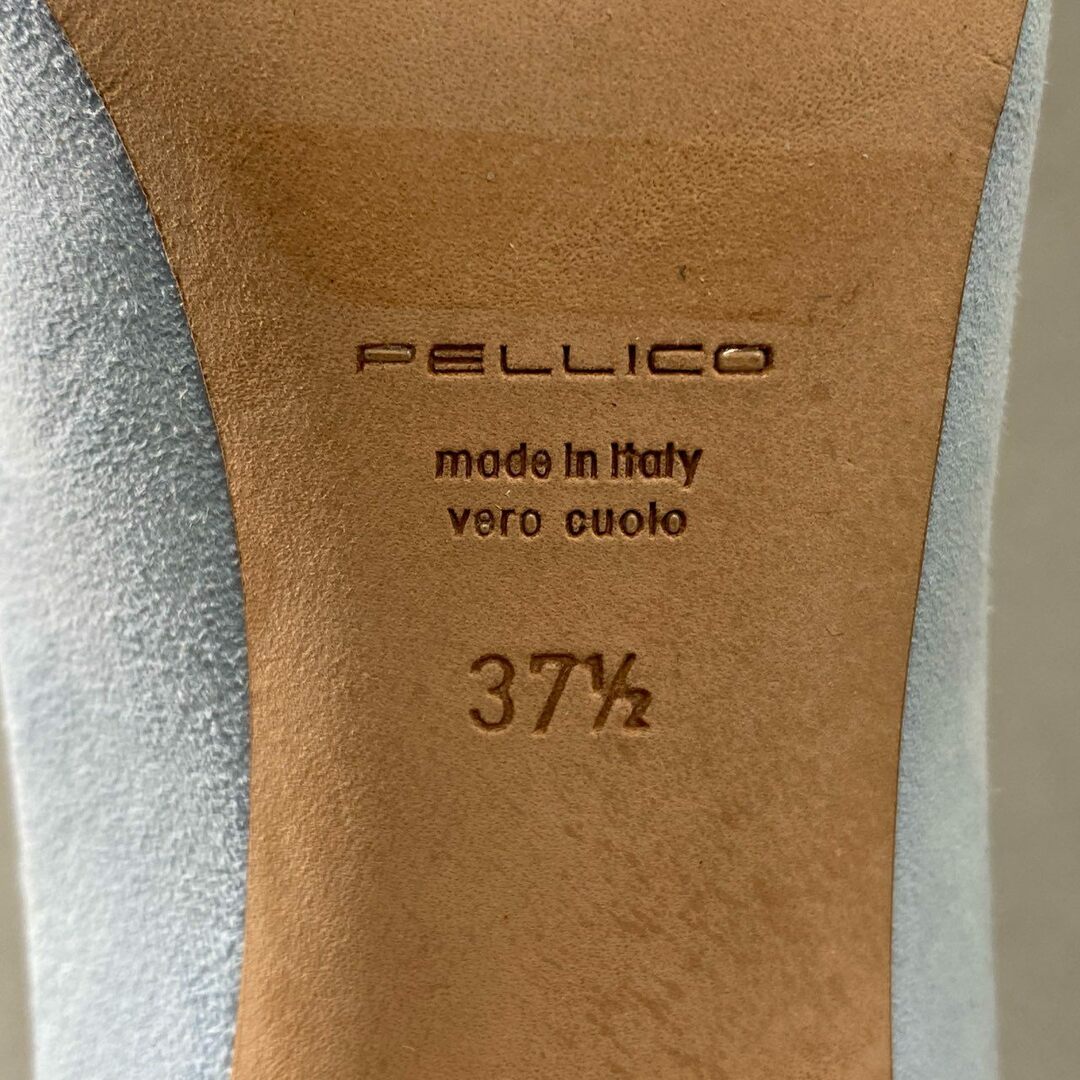 PELLICO(ペリーコ)の2e13 《美品》 PELLICO ペリーコ スエードレザー ヒールパンプス 37 1/2 ブルー シューズ イタリア製 レディースの靴/シューズ(ハイヒール/パンプス)の商品写真