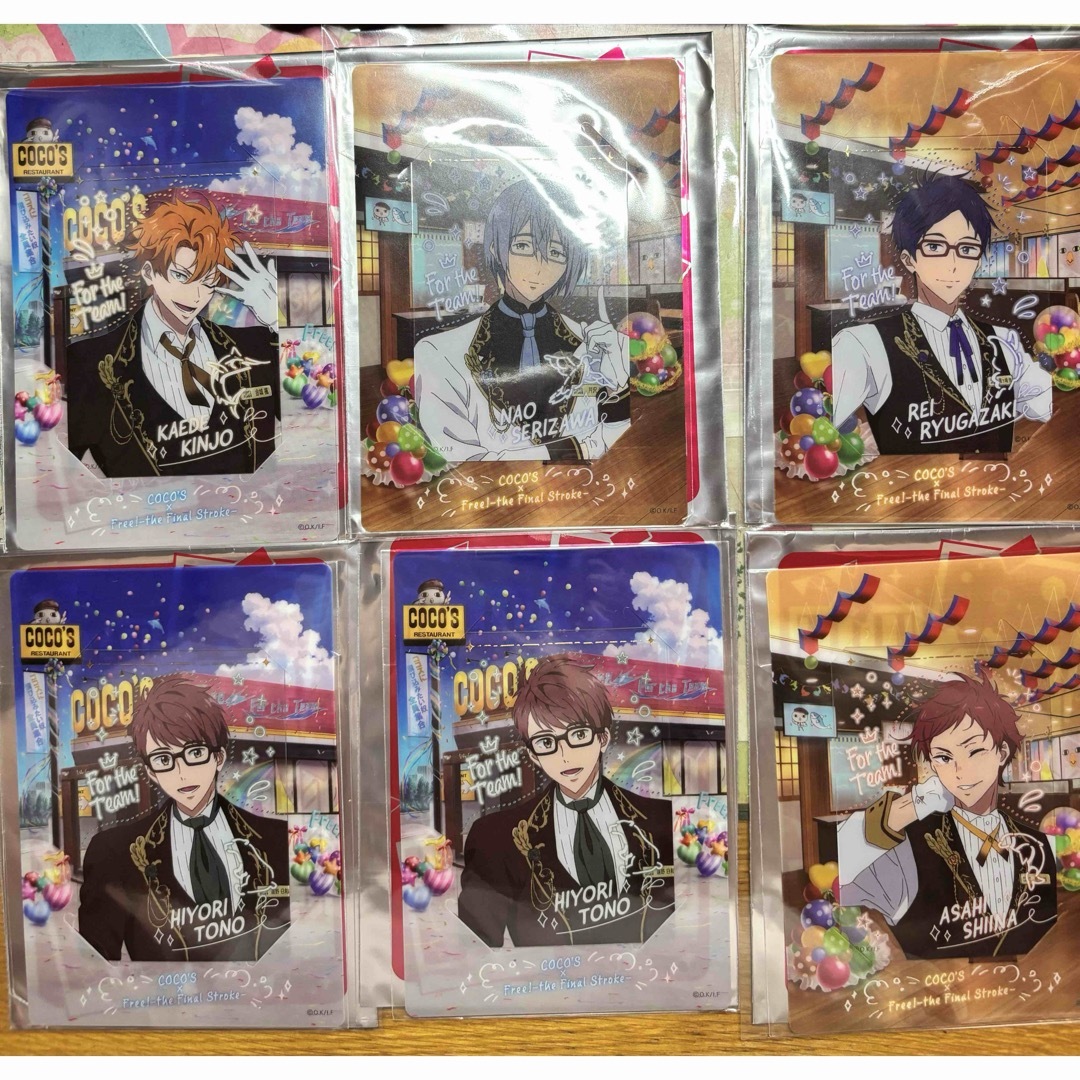 Free! ココス 描き下ろしクリアカード 日和、尚、怜、楓、旭 エンタメ/ホビーのトレーディングカード(その他)の商品写真