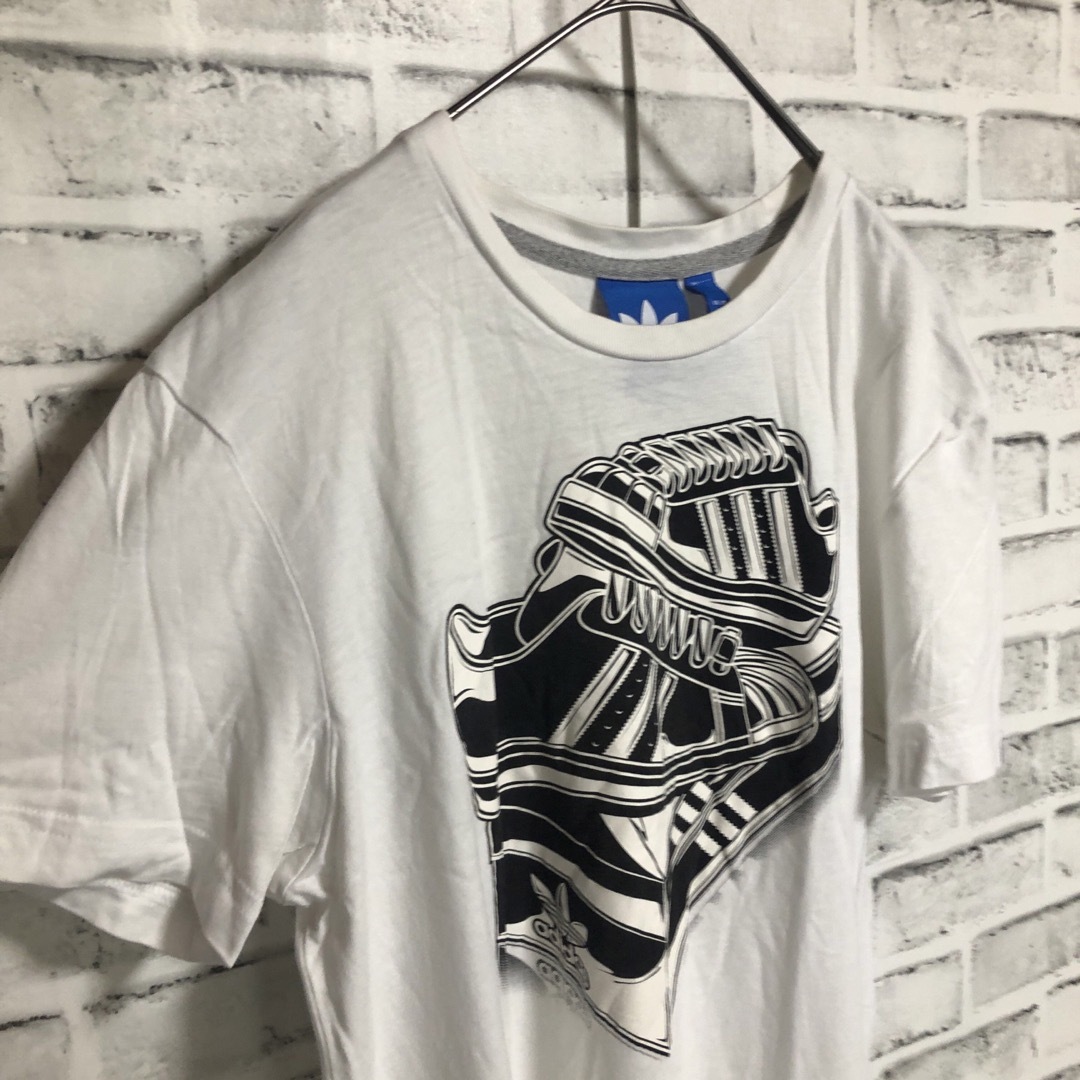 Originals（adidas）(オリジナルス)の00s⭐️adidas ビッグスーパースタープリントTシャツ L 白×黒 メンズのトップス(Tシャツ/カットソー(半袖/袖なし))の商品写真