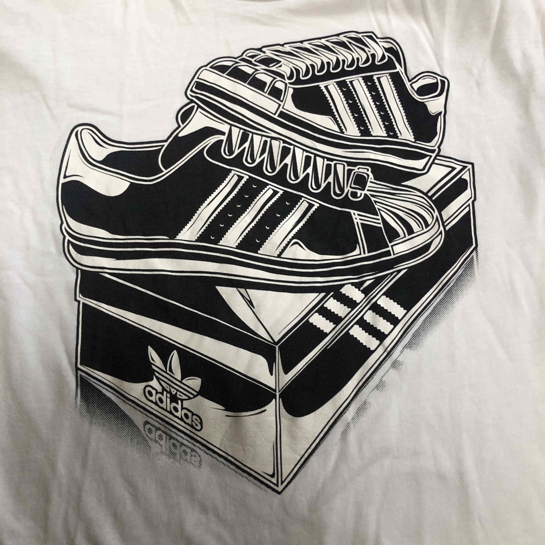 Originals（adidas）(オリジナルス)の00s⭐️adidas ビッグスーパースタープリントTシャツ L 白×黒 メンズのトップス(Tシャツ/カットソー(半袖/袖なし))の商品写真