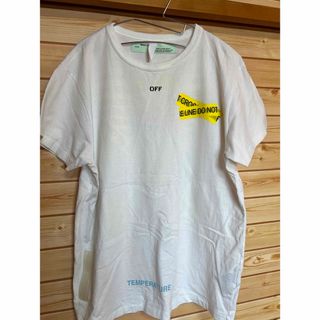 オフホワイト(OFF-WHITE)のoff-white fire tape t(Tシャツ/カットソー(半袖/袖なし))